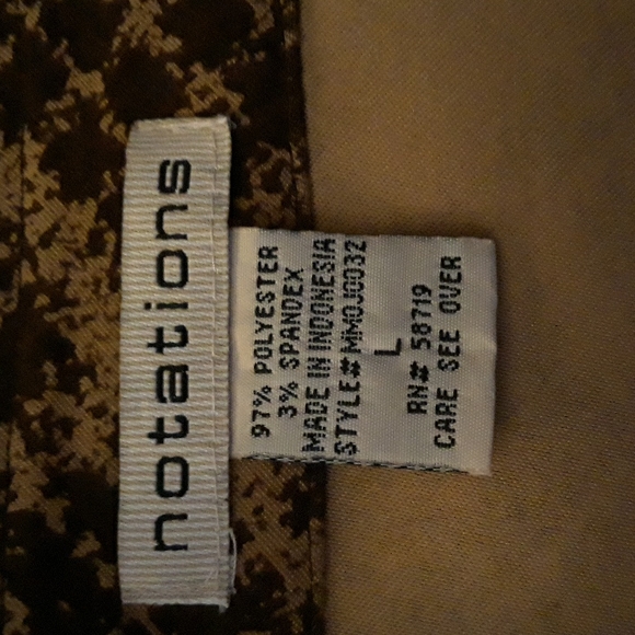 Notations plaid buttondown longsleeve blouse w shimmering gold cuffs - Picture 9 of 10